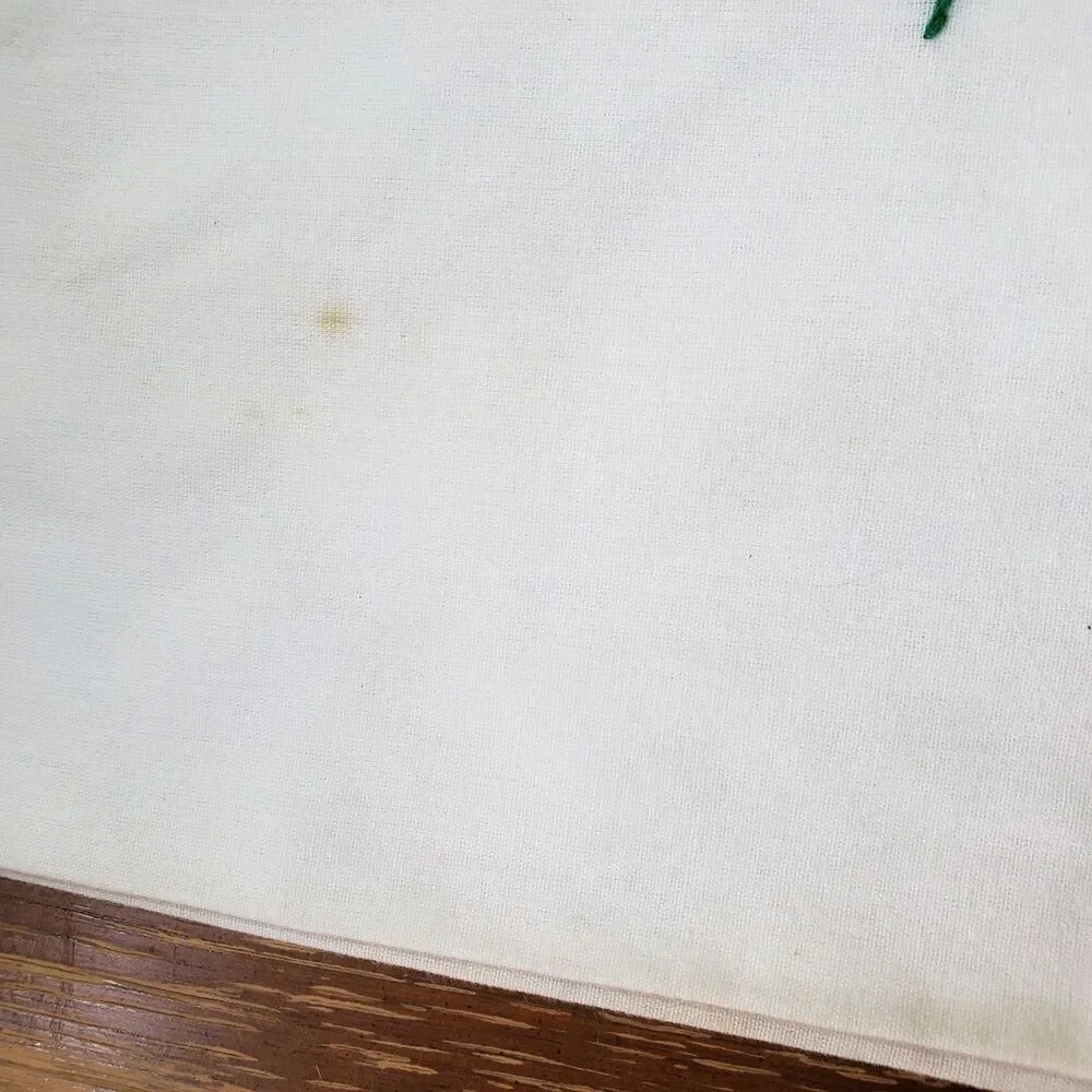 Vintage Hand Embroidered Floral Pillowcases White Cotton Pair 2 Cottagecore